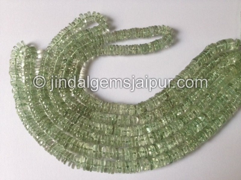 Green Amethyst Smooth Tube Shape Beads